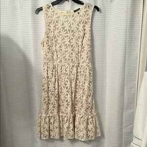 Luxology Cream Floral Midi Dress